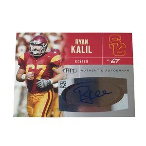 Ryan Kalil USC Trojans 67 Autographed Trading Card 2007 Football Collectable